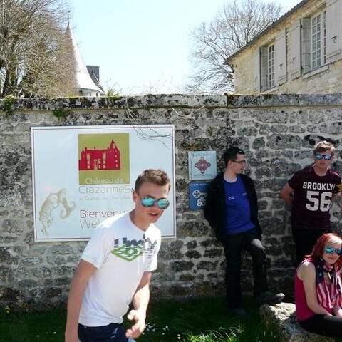 Právě jsme dorazili před Chateau de Crazannes.