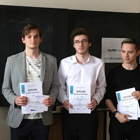 3. místo v SOČ 2019 v kategorii Informatika - Tomáš Faltejsek, Michal Havelka a Miroslav Varga