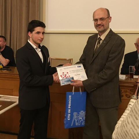 Filip Botai získal zvláštní cenu děkana Fakulty jaderné a fyzikálně inženýrské ČVUT Praha