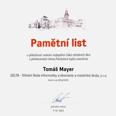 Tomáš Mayer - 2. místo na Mezinárodním robotickém dnu v Praze