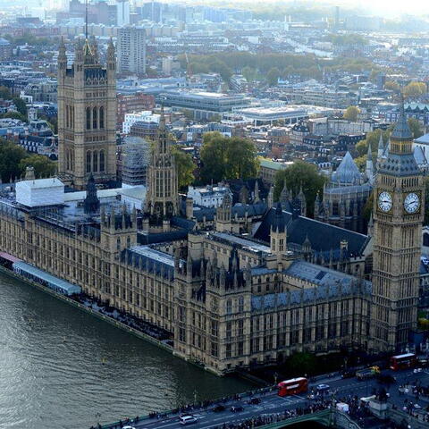 Houses of parliament - focené pravděpodobně z London Eye. |foto: Jan Mečiar - student zaměření Internetový marketing