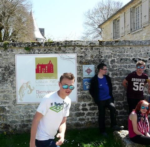 Právě jsme dorazili před Chateau de Crazannes.