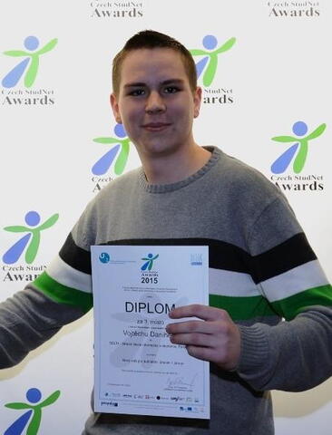 Vojtěch Danihelka se umístil na 3. místě v kategorii Nová média - komunikační strategie. Jeho web měl profesionálně vytvořenou strukturu.