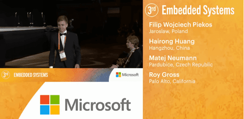 3. místo v kategorii Embedded systems pro Matěje Neumanna