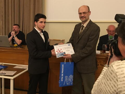 Filip Botai získal zvláštní cenu děkana Fakulty jaderné a fyzikálně inženýrské ČVUT Praha