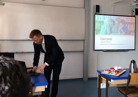 Daniel Krejčí při prezentaci