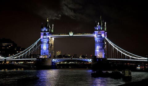 Tower Bridge v noci. |foto: Jan Mečiar - student zaměření Internetový marketing