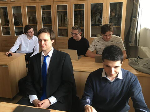 Okresní kolo SOČ - před prezentacemi.