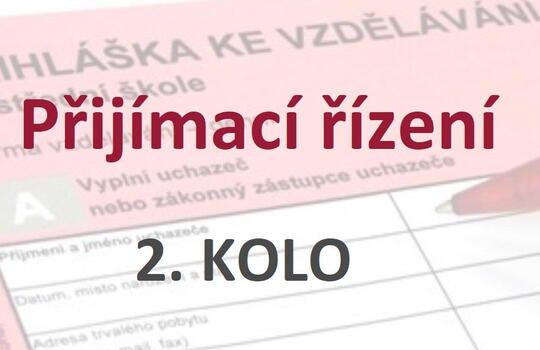 Přijímací řízení 2019/20 - 2. kolo