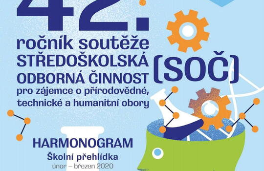Vítězství v krajském kole SOČ v oborech 18 - Informatika a 13 - Ekonomika a řízení