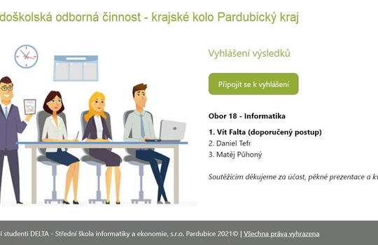 Vítězství v krajských kolech všech relevantních soutěží