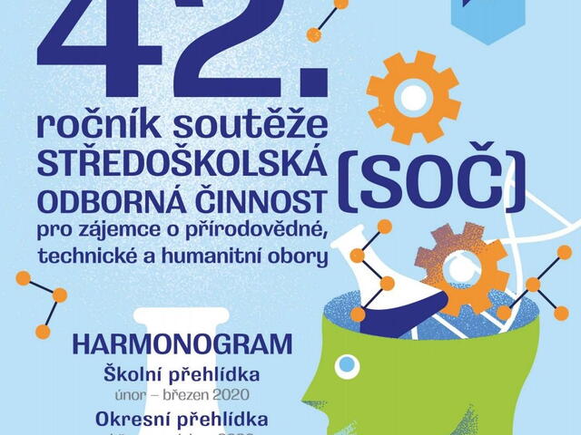 Vítězství v krajském kole SOČ v oborech 18 - Informatika a 13 - Ekonomika a řízení