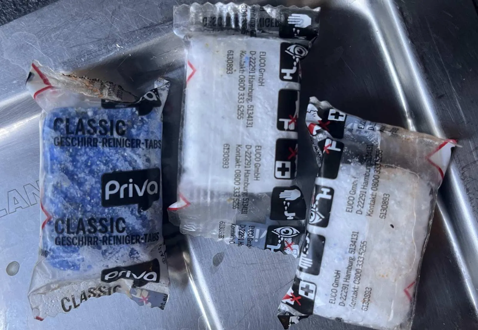 Nerozpuštěné tablety do myčky