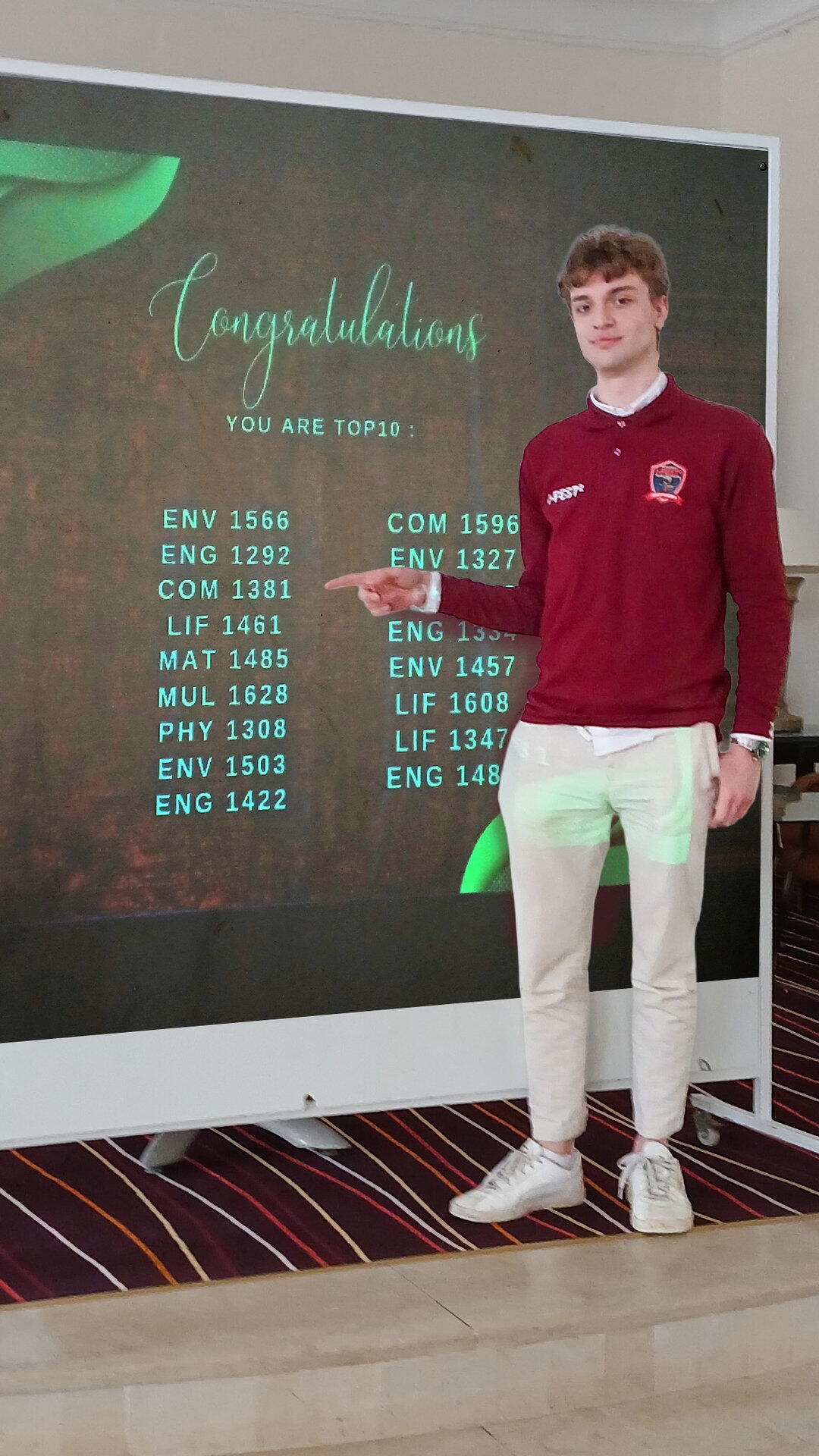 Patrik zjistil, že patří mezi TOP-10