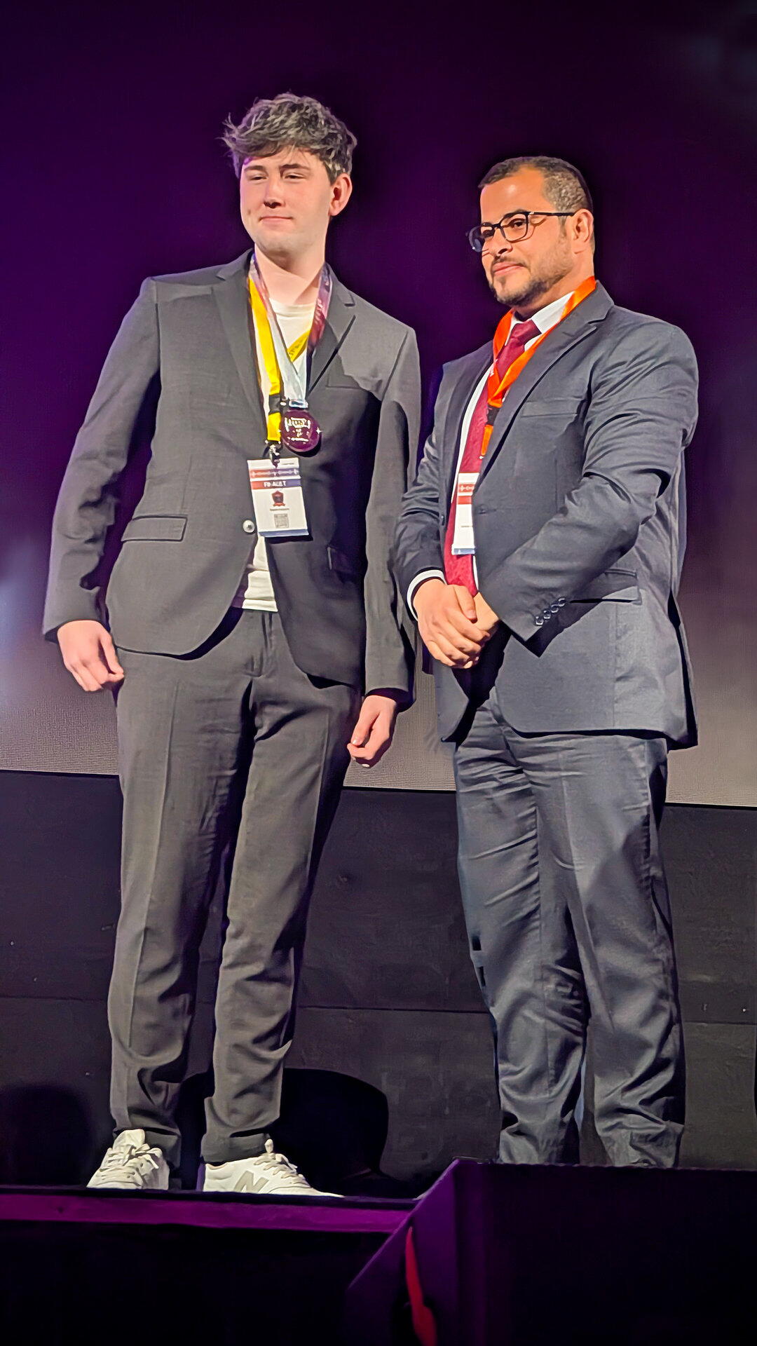 Štěpán při předávání medaile